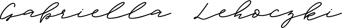 Gabriella Lehoczky signature